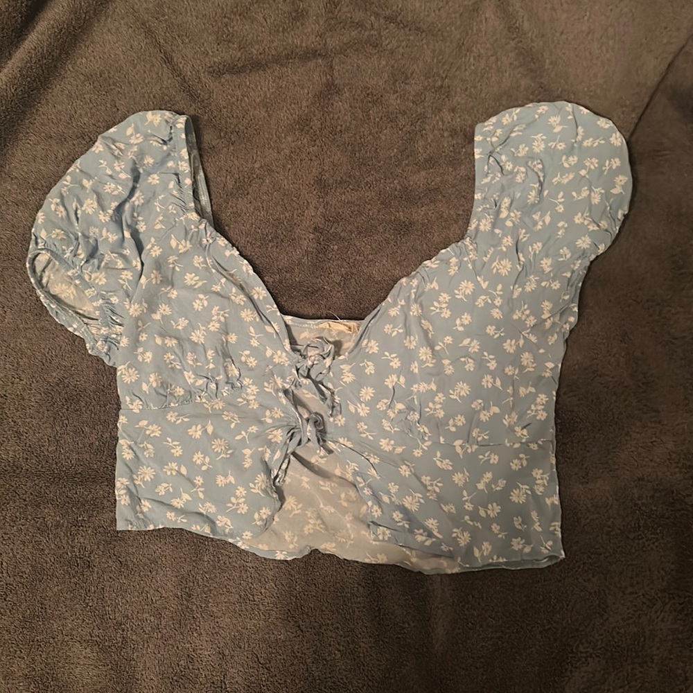 L.A. Hearts Blue Crop Top. Size Medium